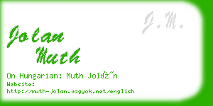 jolan muth business card